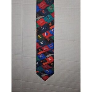 Vintage Mlb The Caps 1995 Polyester Necktie Made In The Usa